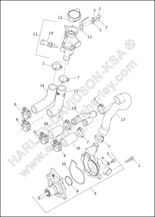 COOLANT PUMP AND THERMOSTAT